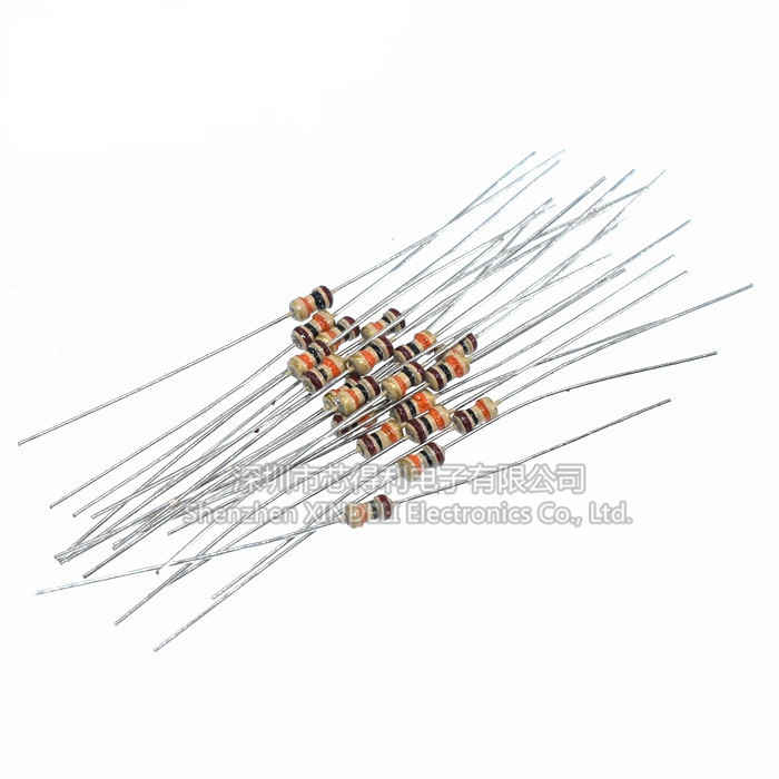 ((1000 ชิ้น) 1/6W Carbon Film Resistor 5% 1K 1R 4.7K 5.1K 100K 510K 470R 1M 1/8W Plug-In Resistor 1/