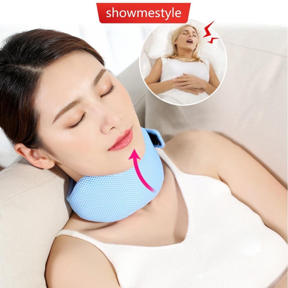 Sms Anti Snore สายรัดคางสําหรับผู้ชายผู้หญิงปรับหยุดกรน Sleep คอรั้ง Anti Apnea Jaw Solution Sleep ส