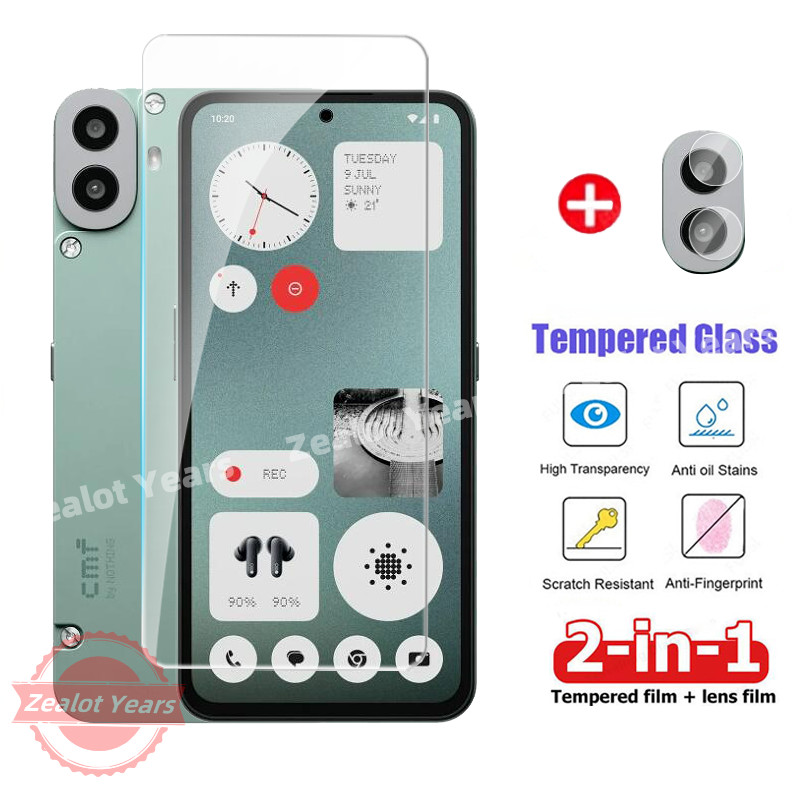 2in1 ฟิล์มกล้องสําหรับไม่มีอะไร CMF โทรศัพท์ 1 5G CMF Phone1 2024 CMFPhone 1 กระจกนิรภัยหน้าจอฟิล์มสูงใสฟิล์มป้องกันเลนส์นุ่มฟิล์มป้องกัน