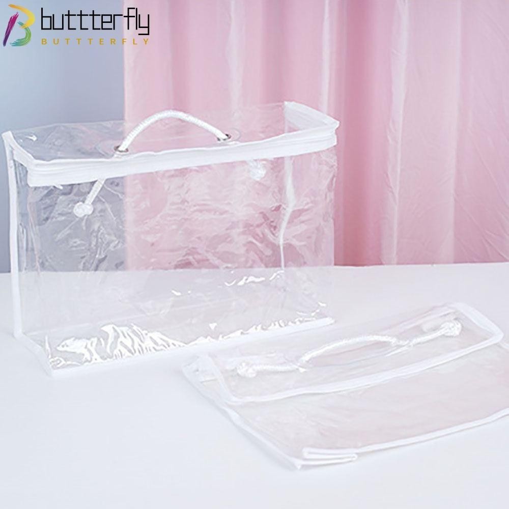 Buttterfly ภาชนะเก็บผ้าห่ม, ถุงเก็บหมอนโปร่งใสแบบพับได้, ถุงบรรจุผ้านวมกันฝุ่นกันน้ํา PVC คุณภาพสูง