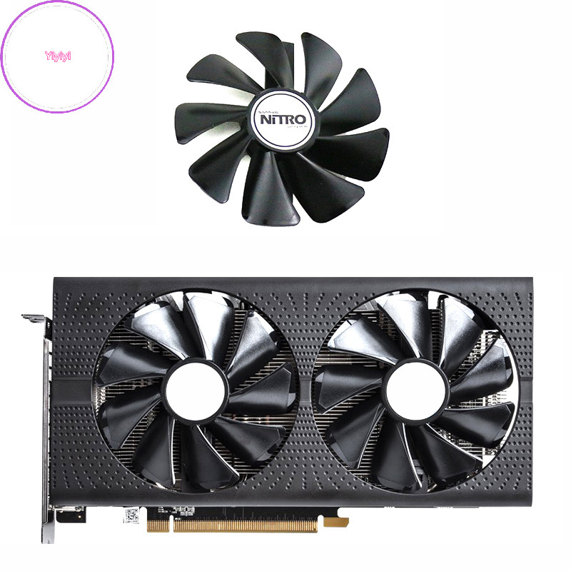 Yiyi CF1015H12D Cooler พัดลมสําหรับ Radeon RX 470 480 580 570 NITRO Mining Edition RX580 RX480 การ์ด