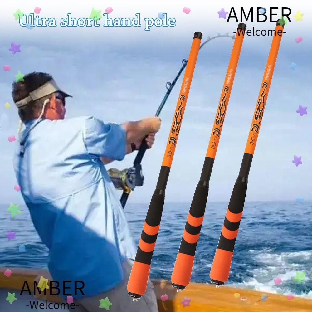 Amber คันเบ็ดตกปลา แบบยืดสไลด์ได้ ขนาดเล็ก ปรับได้ สําหรับเดินทาง