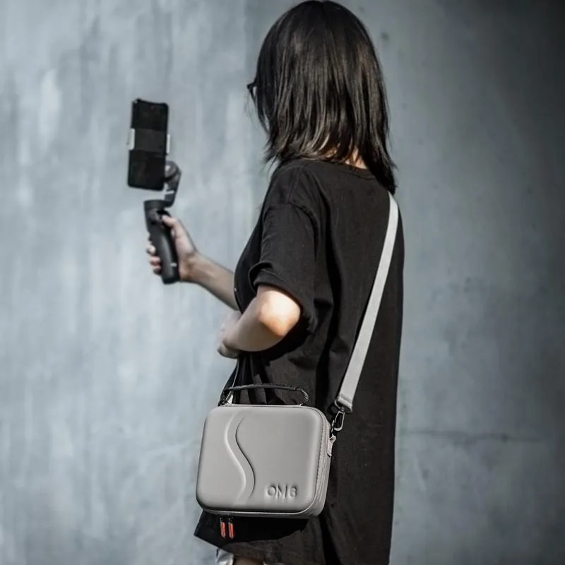 กระเป๋าสะพายแบบพกพาสําหรับ DJI OM 6/ DJI OM 7 P/OM 7 กล้องมือถืออุปกรณ์เสริมกรณี Osmo Mobile 6 กระเป๋าถือ PU กระเป๋าถือ