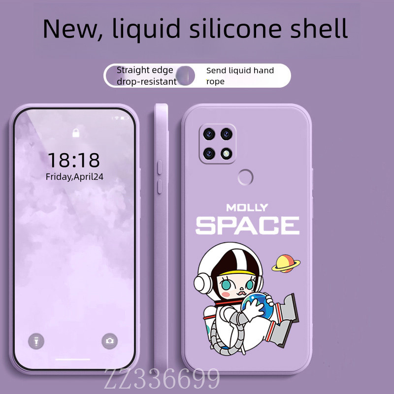 เคส OPPO A15 A15S A35 molly นักบินอวกาศเคสโทรศัพท์ซิลิโคนฝาครอบป้องกัน