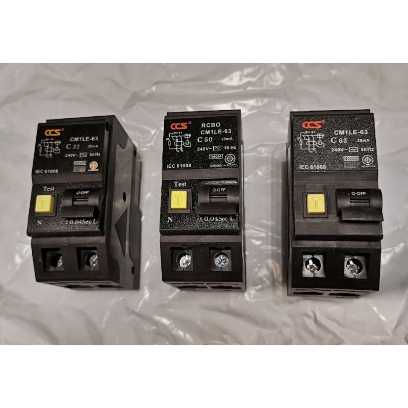 เซฟตี้ เมนกันดูด CCS เบรกเกอร์กันดูด RCBO รุ่น USA ขนาด 32A, 50A และ 63A