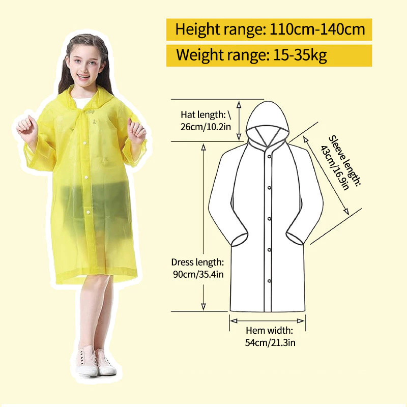 เสื้อกันฝนเด็ก สีลูกอม 2 ชิ้น thumbnail 9