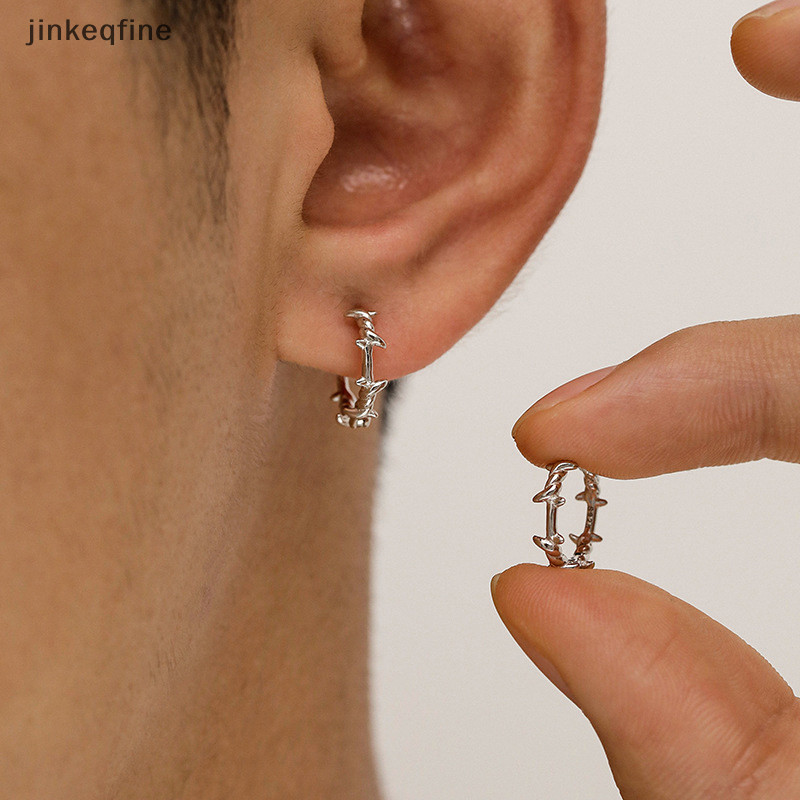 KTH 1 คู่ Gothic Silver สี Thorns Hoops ต่างหูผู้หญิงผู้ชายวัยรุ่น Punk แฟชั่นอินเทรนด์เครื่องประดับความงามอุปกรณ์เสริมร้อน