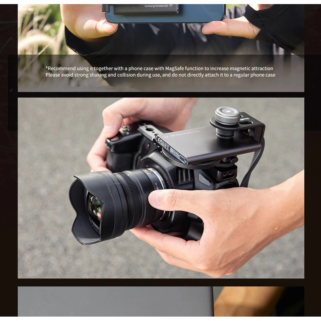 Smallrig PSSD คลิปฮาร์ดไดรฟ์แบบพกพา MagSafe Universal Bracket คลิปสายเคเบิลที่วางรองเท้าเย็นอุปกรณ์เสริมสําหรับกล้อง 4779