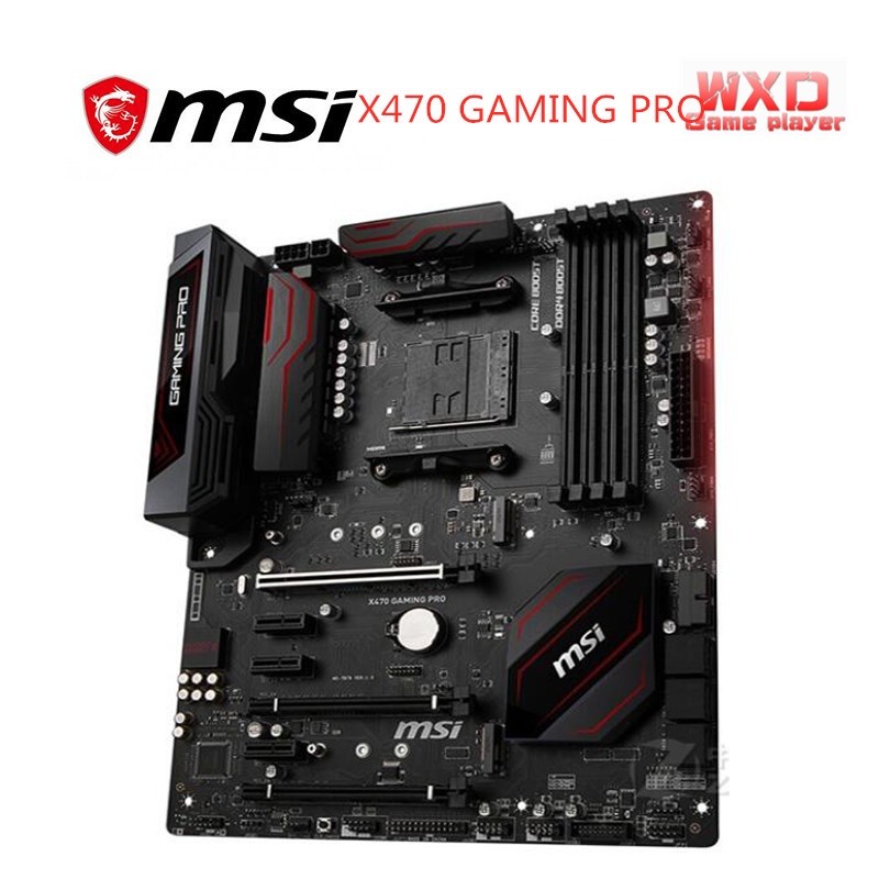 ใช้ MSI X470 GAMING PRO ซ็อกเก็ตเมนบอร์ด AM4 DDR4 สําหรับ AMD X470 X470M M.2 PCI-E 3.0 เดสก์ท็อปเมนบ
