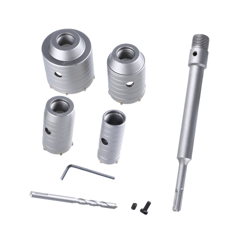 Nev ʚɞ ชุดเลื่อยหลุมคอนกรีต Masonry Hole Saw 30 40 50 65mm 1-3 16 -2-9 16 Hole Saw