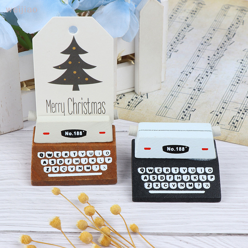 [WEI] Coffee Vintage เครื่องพิมพ์ดีด Photo Card Memo Holder Stand Card Holder GOOD