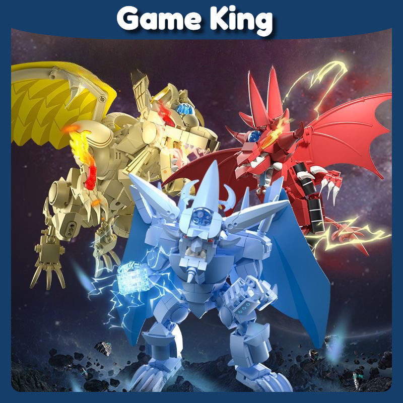 เกม King serise ของเล่นบล็อกตัวต่อ Obelisks Titan Soldier,Sky Dragon of Osiris,Winged Dragon of the Sun God โมเดล DIY ของขวัญสําหรับเด็กผู้ชาย