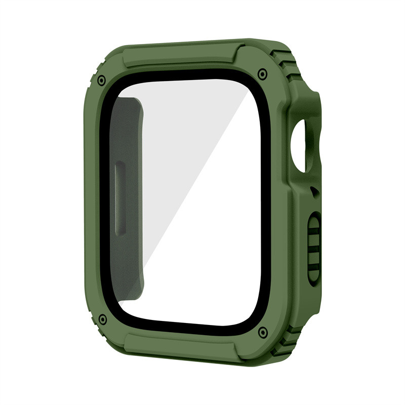 เกราะกรณี + ฟิล์มกระจกนิรภัยสําหรับ Apple Watch Case Serie 4 5 6 SE 7 8 9 Optimus Prime ป้องกันหน้าจอ iWatch 45 มม.41 มม.อุปกรณ์เสริม