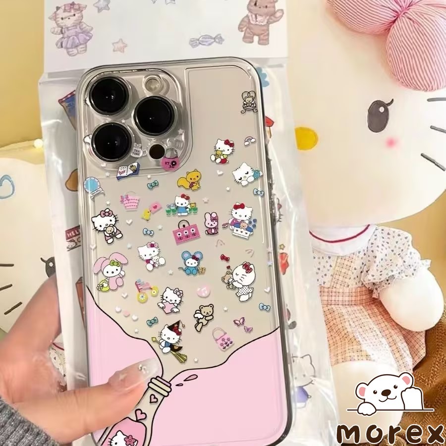 เคสเฮลโลคิตตี้คุโรมิใสน่ารักสำหรับเคสSamsung A32 A12 A13 A03s A02s A52 A21s A20s A30 A52s A03 A50 A10s A51 A33 A20