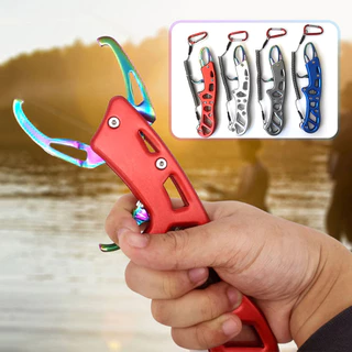 สีปลาจมูกคีมควบคุมกลางแจ้งเกียร์เครื่องมือแหนบตกปลา ก ริปเปอร์ แบบพกพาสแตนเลสที่แข็งแกร่งเกียร์ ต่อสู้ 240826
