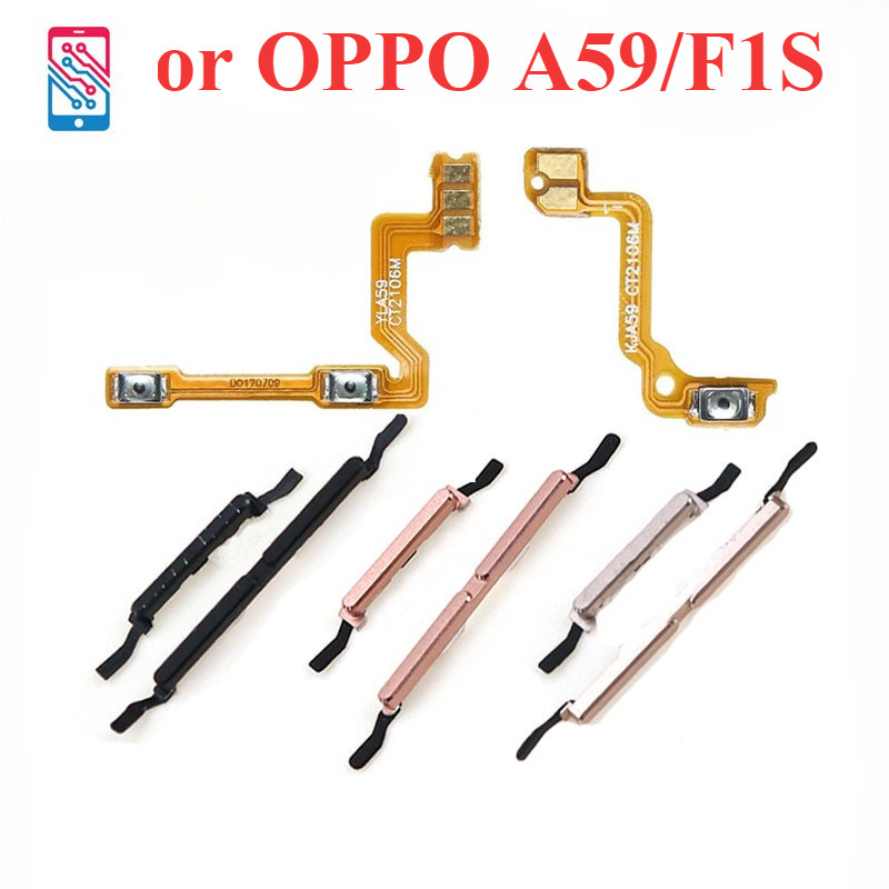 สําหรับ OPPO F1S A59 A1601 เปิด/ปิดปุ่มสวิทช์ด้านข้าง Key Volume Up Down Flex Cable เปลี่ยนอะไหล่ซ่อม
