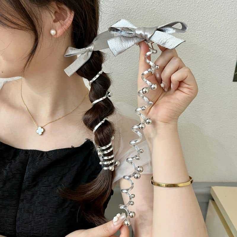 2ขนาดสาวหวานดอกไม้ใหญ่เกลียวโบว์คาดศีรษะยางผมหางม้า หูฟัง