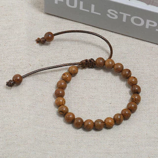 8 มม.ลูกปัดไม้สร้อยข้อมือสวดมนต์สมาธิยืดสร้อยข้อมือสําหรับชาย Buddha Charm สร้อยข้อมือผู้หญิง Healing Balance Payer เครื่องประดับ