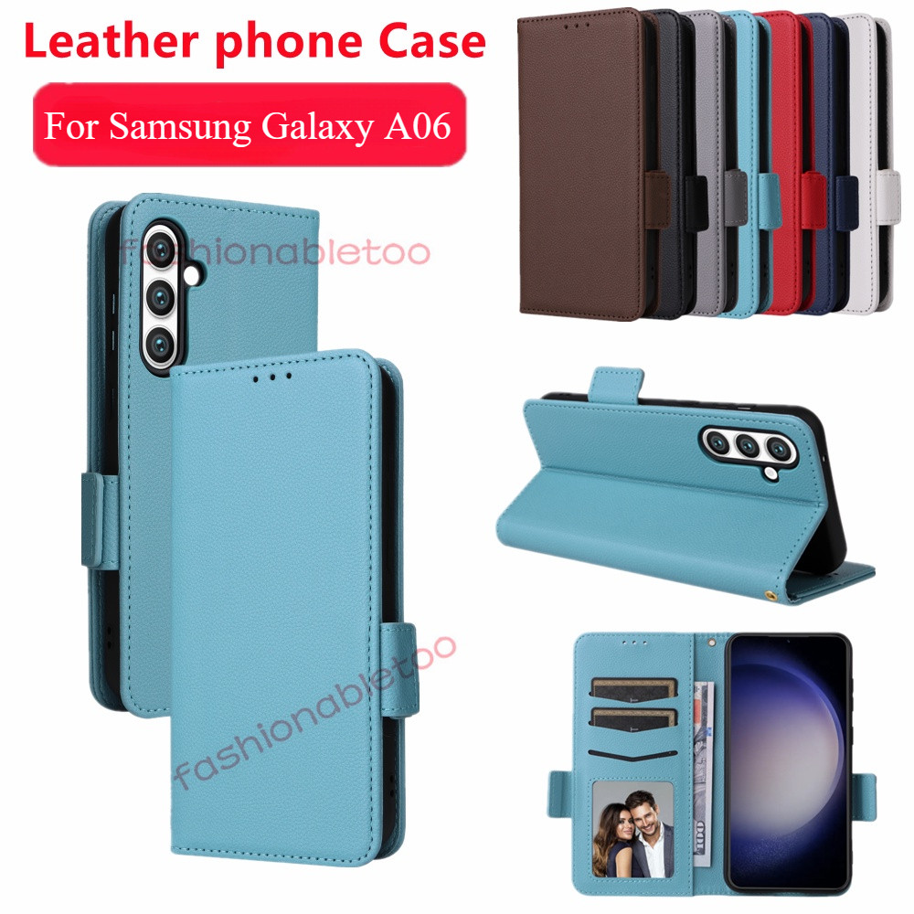 Flip หนังสําหรับ Samsung Galaxy A06 s A06s 06s A16 A26 A36 A56 16 A 26 36 A 56 SamsungA06s SamsungA16 SamsungA26 5G วงเล็บแม่เหล็กปลอกกันกระแทกฝาหลัง