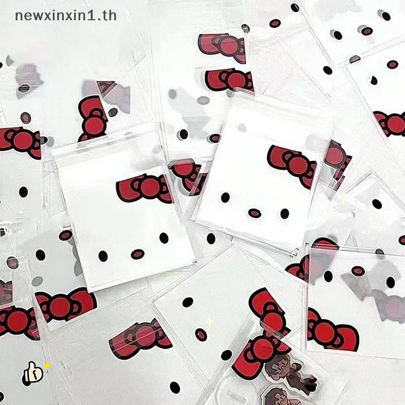 *NT* 100 ชิ้นพลาสติกพิมพ์ถุงเก็บ Hello Kitty Kawaii น่ารัก Pochacco ปิดผนึกกระเป๋าหมายเหตุบรรจุภัณฑ์การ์ตูน Self-กาวของขวัญกระเป๋า {T}