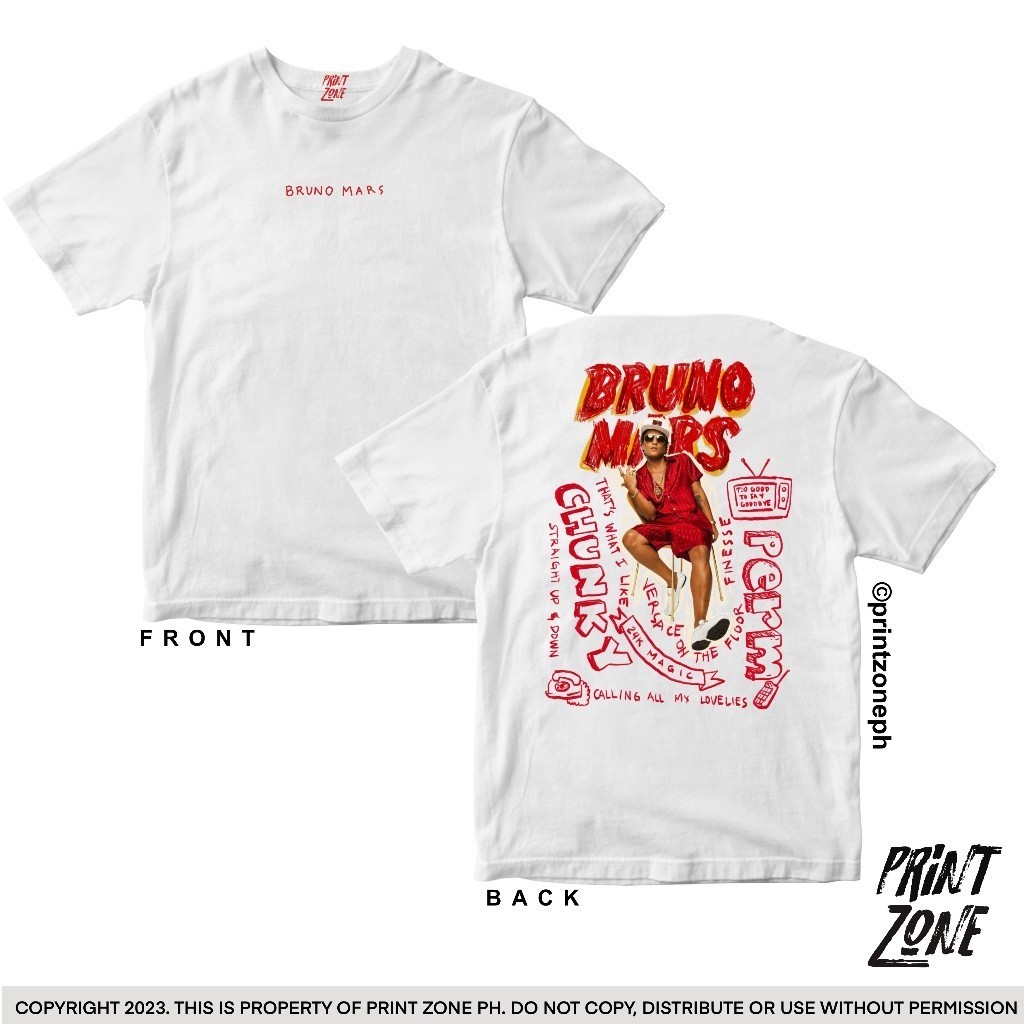 BRUNO MARS SHIRT - 24K MAGIC INSPIRED HAND DRAWN BY PRINT ZONE PH