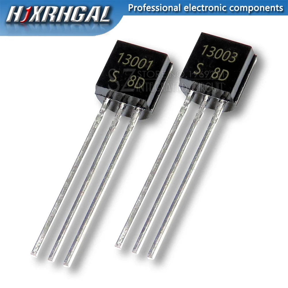 100pcs MJE13001 MJE13003 PCR606J PCR406J 13001 13003 r606 r406 606j 406j hjxrhgal TO-92 TO92 TO92 TRANSISTOR