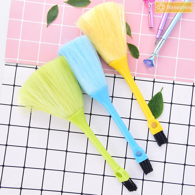 {Streamers} โฮมออฟฟิศหัวคู่ไมโครไฟเบอร์สะอาด ไม้ปัดฝุ่นขนไก่คงที่ แปรงทําความสะอาด ใหม่