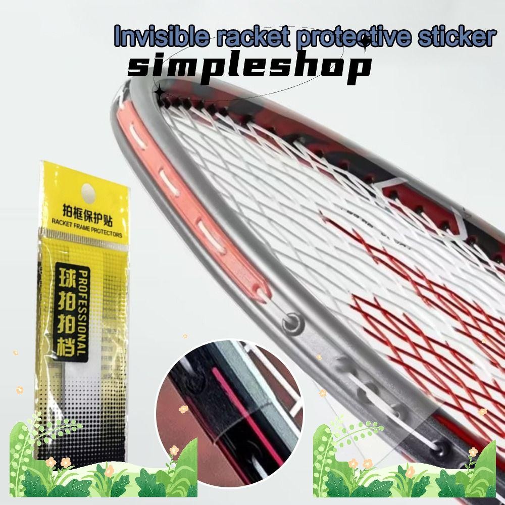 Simple Racket Edge Tape, Invisible Anti Paint Racket Head Protector Tape, Racquet Guard โปร่งใส Self กาวทนต่อการสึกหรอ Racquets สติกเกอร์ป้องกันอุปกรณ์กีฬา