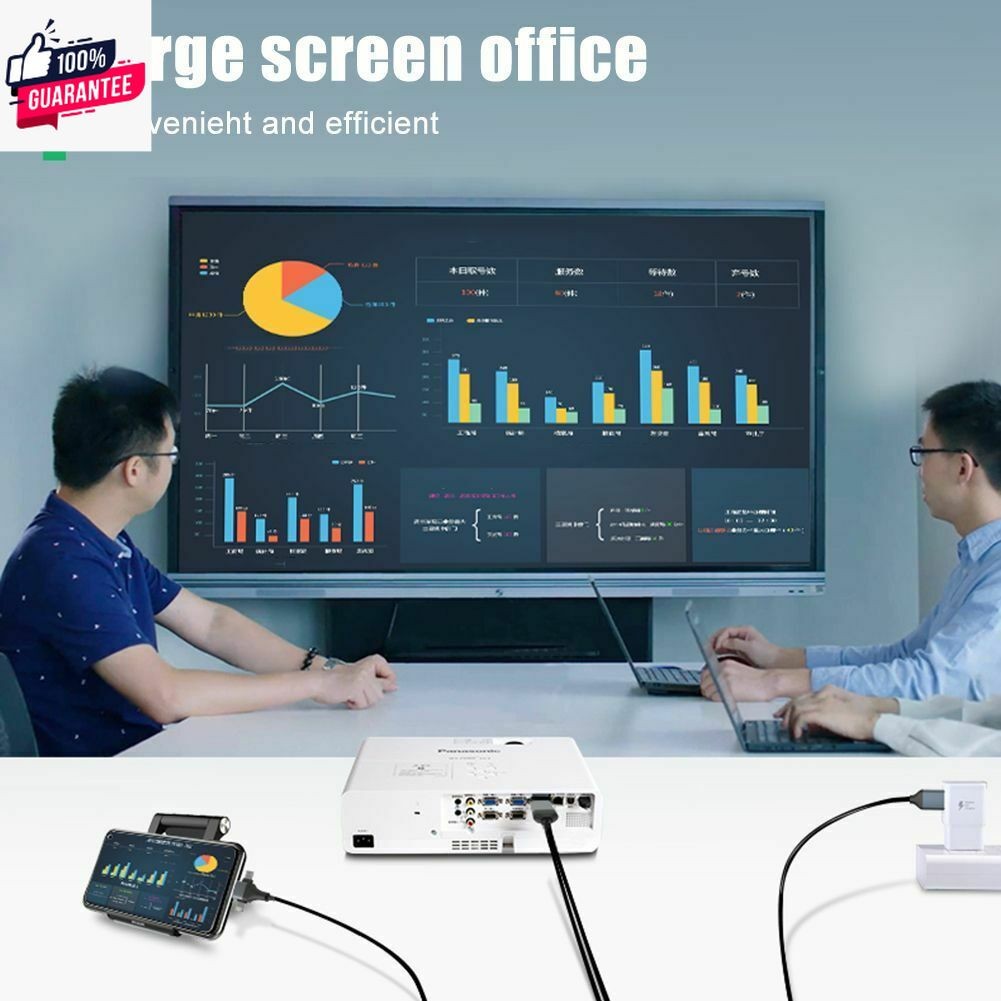 Qtech - รัประกัน 1 year – 3IN1 Phone HDTV HDMI Mirascreen สาย Type-C to HDMI TV เชื่อมต่อ กัทีวี สำห