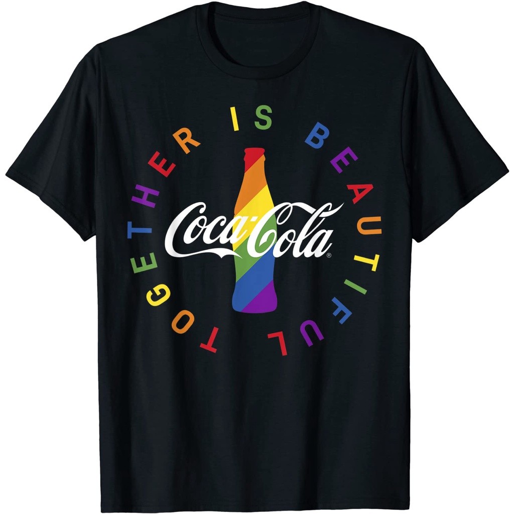 [พร้อมส่ง] โคคาโคล่า Coca-Cola Pride Together Is Beautiful T-Shirt Tee แขนสั้น เสื้อยืด ผ้าคอตตอน100%