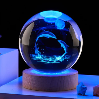 ของขวัญ โคมไฟหัวเตียง3D LED+USB แสง7สี โคมไฟคริสตัล โคมไฟตั้งโต๊ะ โคมไฟกลางคืน ไฟหัวเตียง《พร้อมส่งในไทย》รุ่น：L6