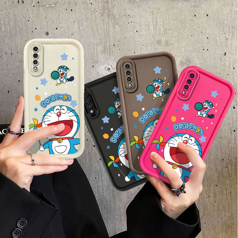 Happy Dorem pinwheel สําหรับ Huawei Y6P Y7A Y7 Pro Y7 Prime Y9 2019 Y9 Prime Nova 5t 6se 7i P30 P30 Pro Honor X9A X9B หัวเราะ Santa หมวกเคสโทรศัพท์