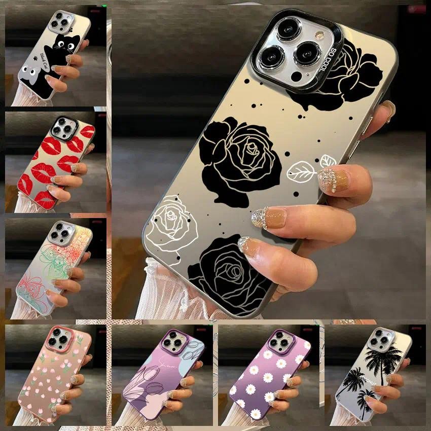 สําหรับ Tecno Spark Go 2024 2023 2022 กรณีแฟชั่นผีเสื้อดอกไม้รูปแบบฝาครอบกันชนแมวน่ารักเคสโทรศัพท์สํ