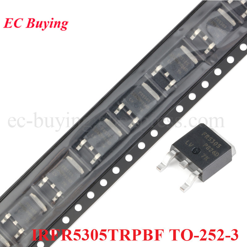 5 ชิ้น/ IRFR5305TRPBF IRF5305 FR5305 IRFR5305PBF TO-252 P-channel -55V/-31A MOSFET ชิป IC ใหม่เดิม