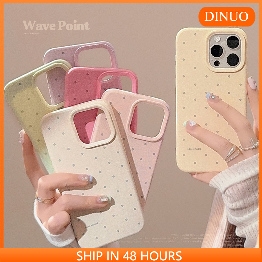 เคสโทรศัพท์แบบเต็มหน้าจอสีเทา Dot เหมาะสําหรับ iphone16/15/14promax/13/12/pro/promax-DINUO