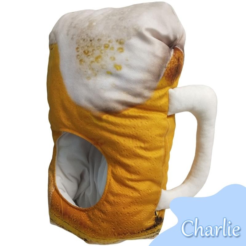 Char Plush หมวกแก้วเบียร์สําหรับเด็กผู้ใหญ่วันเกิด Party เครื่องแต่งกายหมวกสําหรับครอบครัว Gathering คอสเพลย์ถ้วยเบียร์หมวกหมวก