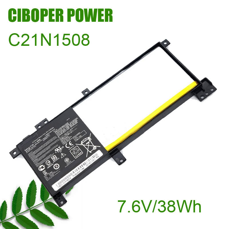CP Laptop Battery C21N1508 7.6V/38Wh/5000mAh For X456U X456UA X456UB X456UF X456UJ X456UR X456UV A45
