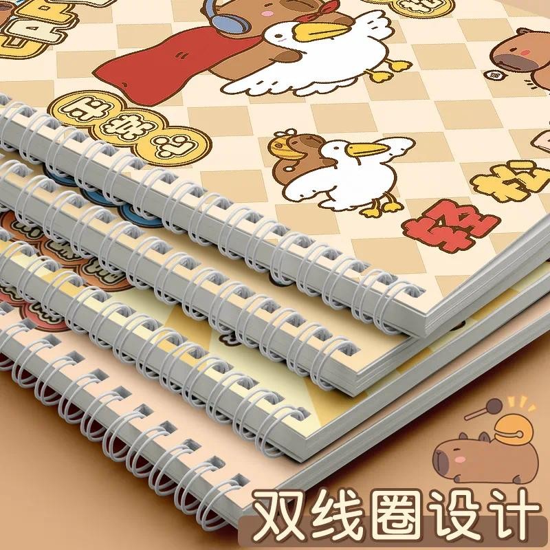 Lahomia คาปีบาร่า Capybara สมุดโน๊ตบุ๊ค สมุดสันห่วงข้าง สันห่วง เปลี่ยนไส้ได้ ขนาด A5 60แผ่น สีพาสเทล อุปกรณ์การเรียน - รูปที่ 7