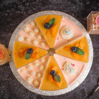 10 ชิ้น ถ้วยเค้กมูส ถ้วยขนม ถ้วยเค้ก กล่องเค้กสามเหลี่ยม กล่องจานเค้กสามเหลี่ยม