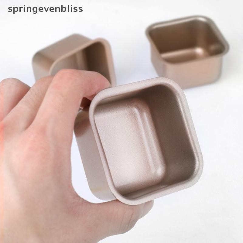 Springevenbliss Small Square Toast ขนมปังถาดอบ Non-Stick เหล็กคาร์บอน Loaf ถาดอบ Springevenbliss