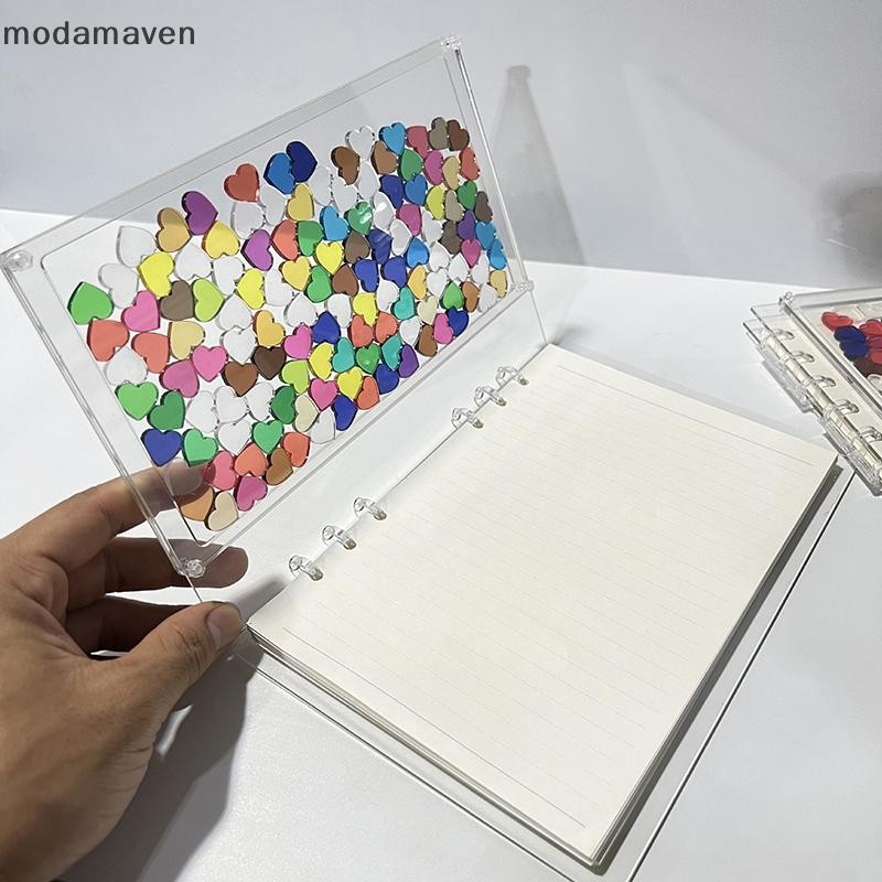 [modamaven] A5/a7 Notebook 6 Holes Loose-leaf Notebook Hand Ledger Transparent Acrylic Notebook Diary Book Office School Stationery DIY [TH]