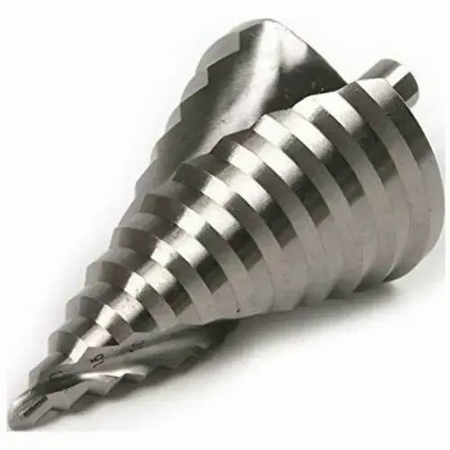 1pc 6mm-60mm 12 Steps Drill Bit Spiral Groove Wood Metal Hole Cutter HSS Round Shank Step Cone Drill