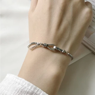 สร้อยข้อมือ เงิน s925 สไตล์วินเทจ แนวเกาหลี 1 ชิ้น
