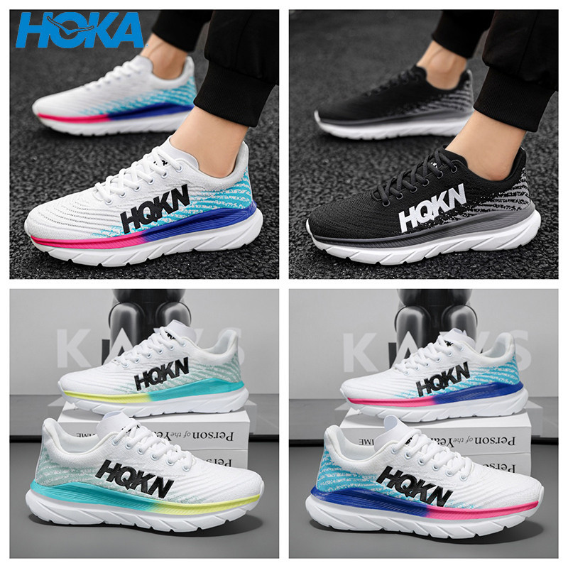 (ขนาด 36-45) พร้อมสต็อก HOAK ONE ONE ONE Unisex รองเท้ากีฬาพื้นหนาขนาดบวกรองเท้าวิ่งกลางแจ้งเบามาก