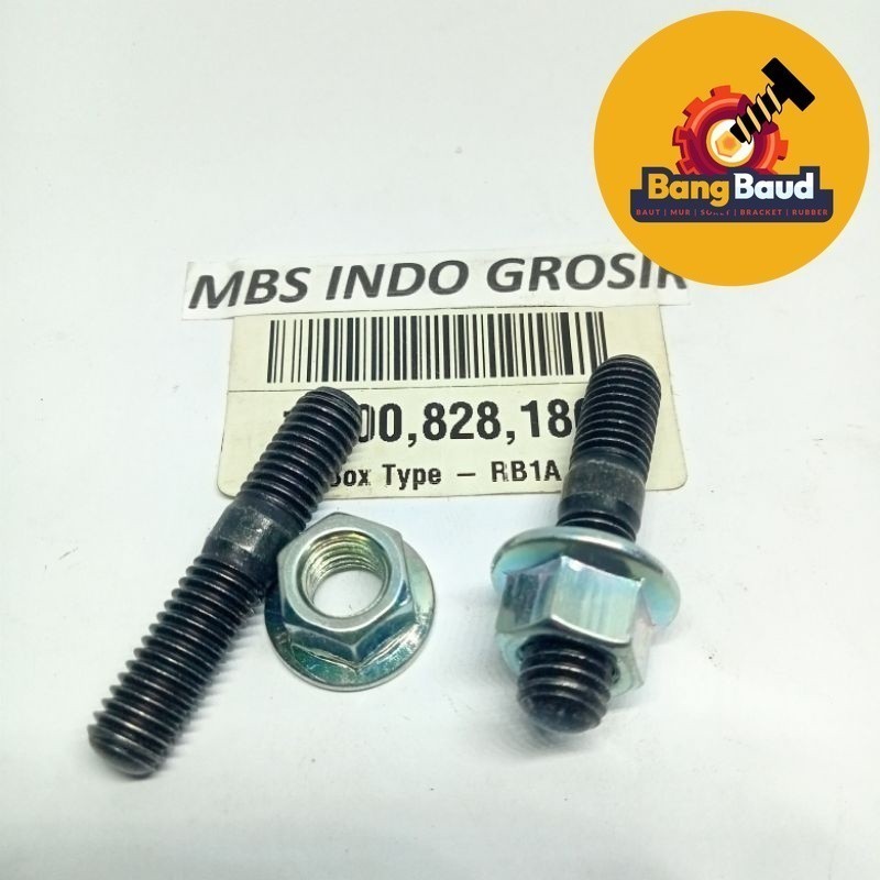 TANEM M8 x 40 BOLTS 12 DOUBLE THREAD GEAR BOLTS UNIVERSAL EXHAUST BOLTS 12 TANEM BOLTS