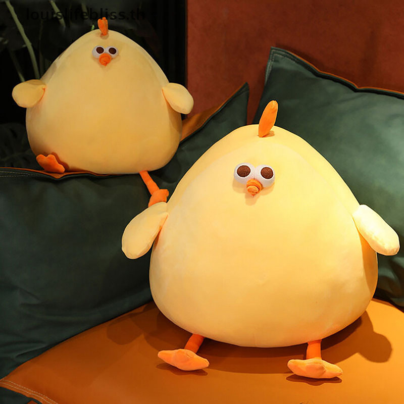 Louislifebliss 235/45 ซม.Squishy สีเหลือง Chick ตุ๊กตาตุ๊กตาสัตว์ไก่ตุ๊กตาของเล่นหมอน Comfort Cushion ของขวัญสําหรับเด็กตกแต่งบ้านใหม่