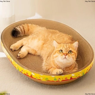 ที่ลับเล็บแมว(รูปอ่าง) ของเล่นแมว ที่นอนแมว 2 in 1 แผ่นลับเล็บ ที่ฝนเล็บสัตว์เลี้ยง มีหลายแบบ หลายขนาด กระดาษแข็งแมว