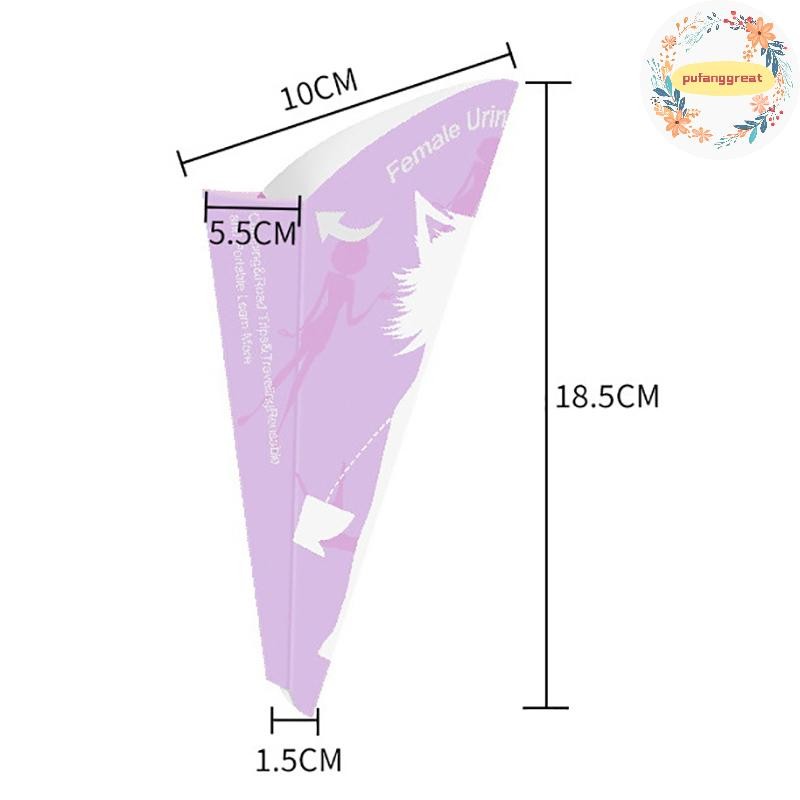 Pufanggreat 10PCS ทิ้งหญิง Urination ผู้หญิงปัสสาวะช่องทางสําหรับการเดินทางตั้งครรภ์ Camping กลางแจ้งแบบพกพายืน Pee กระดาษถ้วย TH - รูปที่ 3