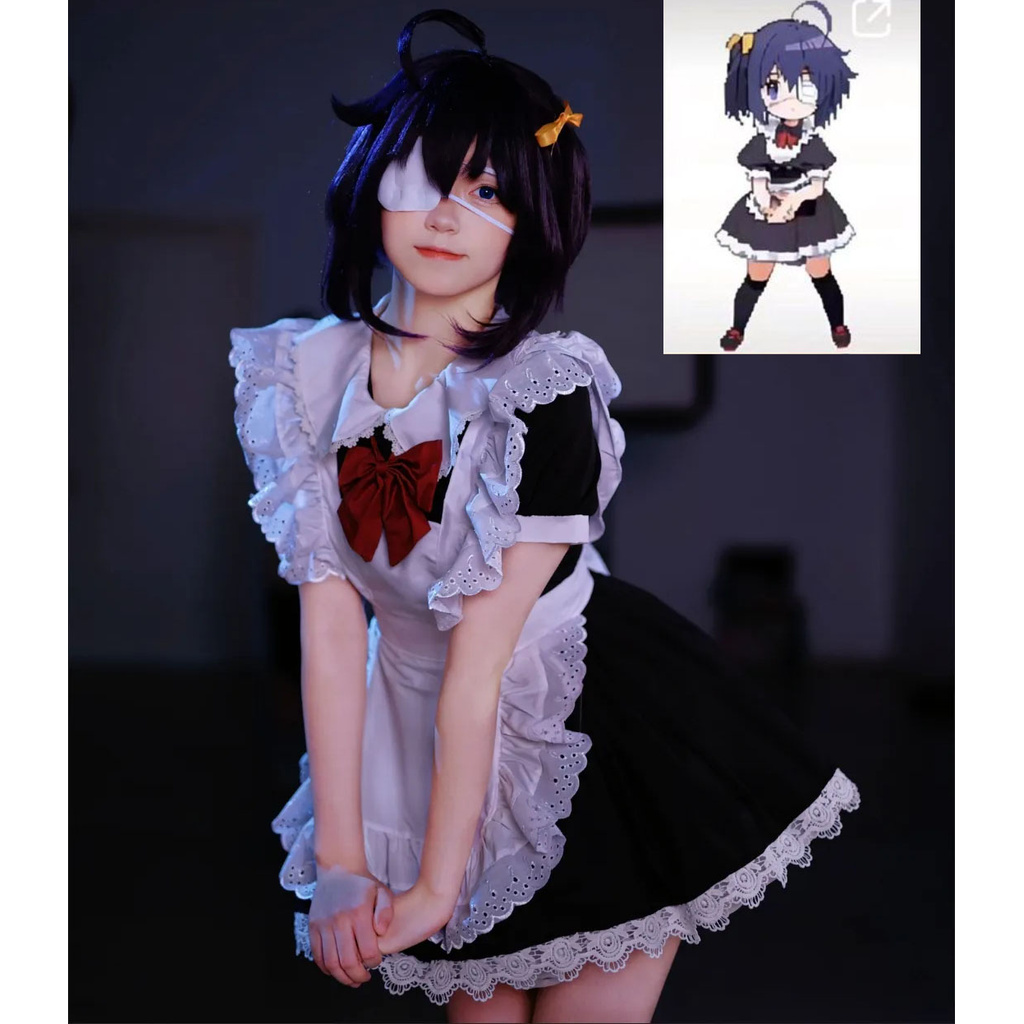 rikka takanashi cosplay Maid Costume chuunibyou cosplay rikka takanashi Maid dress takanashi rikka c