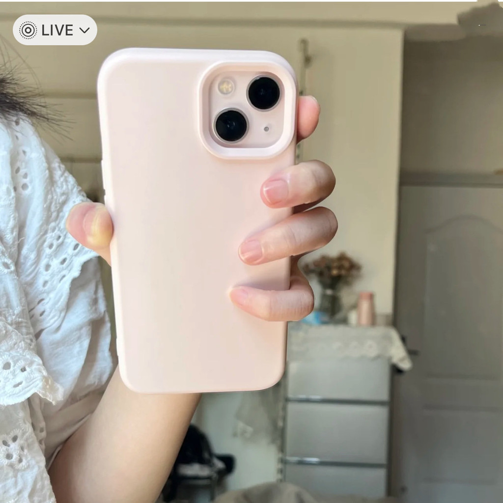 ลายลิ้นจี่สีชมพูเรียบง่ายเหมาะสําหรับแอปเปิ้ล16/15โปรแม็กซ์เคสโทรศัพท์14/13เคสนิ่มกันกระแทก12ญี่ปุ่นเกาหลี11มือโปรเคสโทรศัพท์